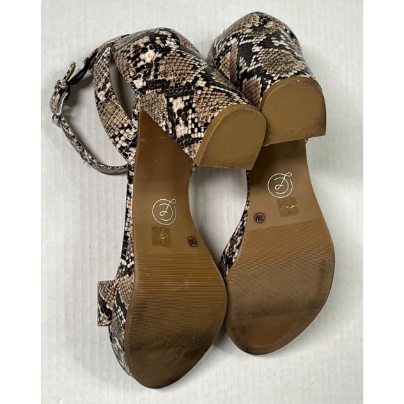 Chinese Laundry Womens Size 10 Snakeskin Print High Heel Sandals - Picture 9 of 14
